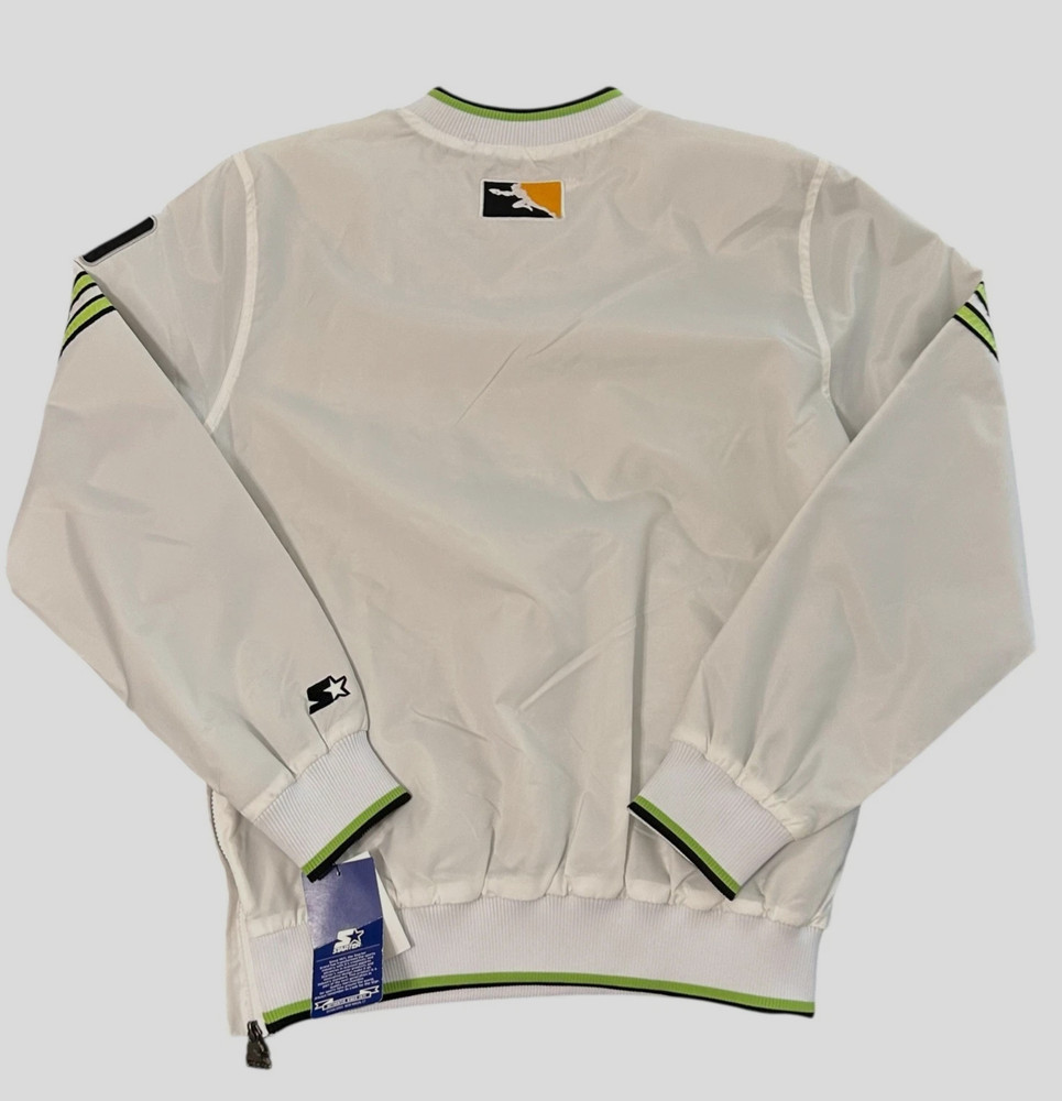 New Starter Houston Outlaws Men's M Pullover Windbreaker Jacket White Retro