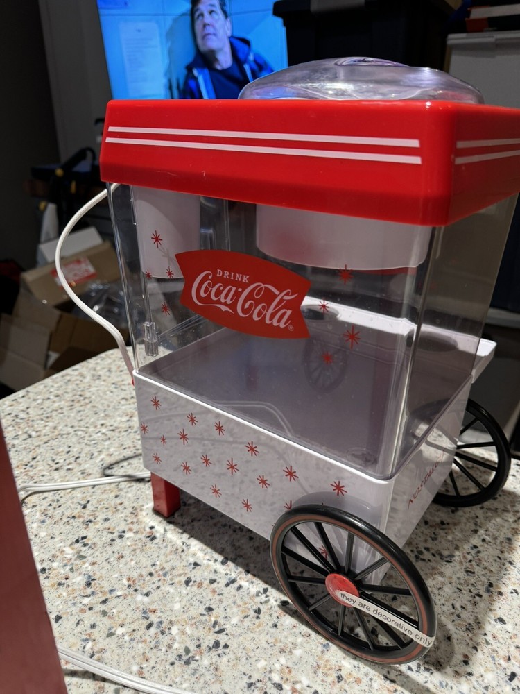 Nostalgia Snow Cone Machine 160 oz. Ice Capacity Coca-Cola Red/White