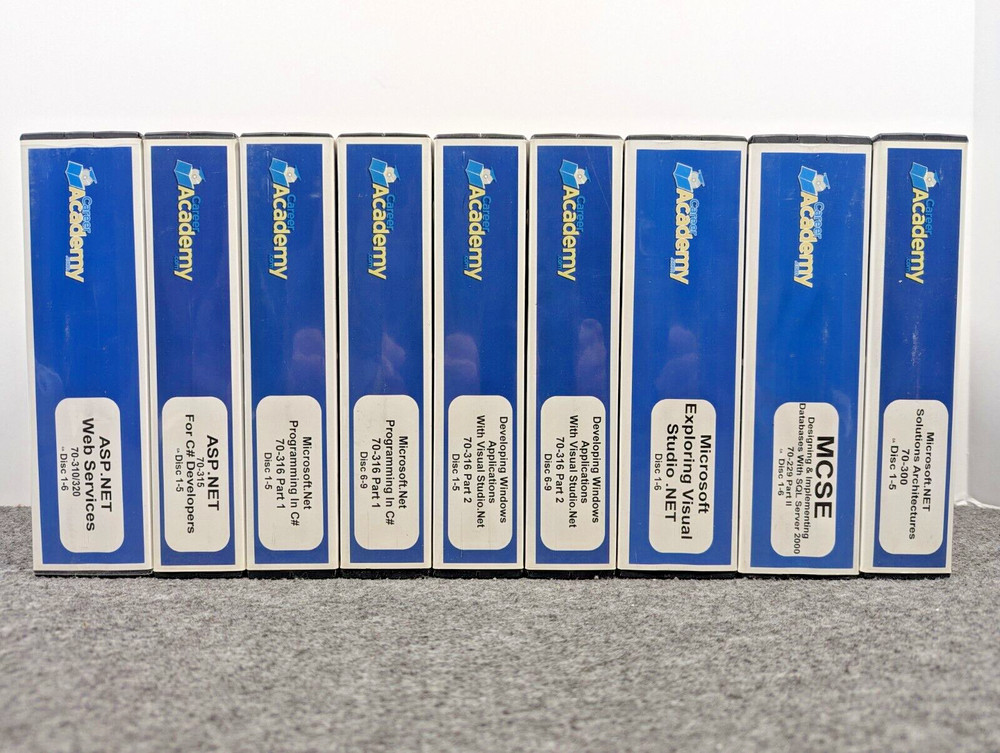Career Academy Microsoft MSCE Training Software CD-ROM Lot Visual Studio C# SQL
