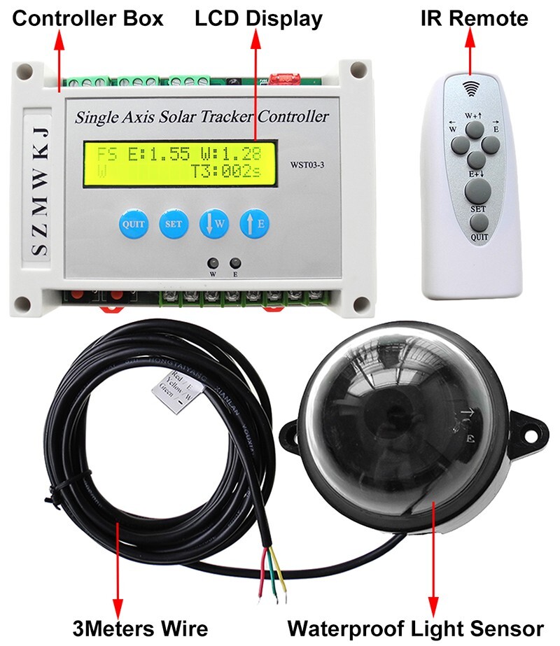 SZMWKJ Single Axis Solar Panel Tracking Electronic LCD Solar Tracker Controller