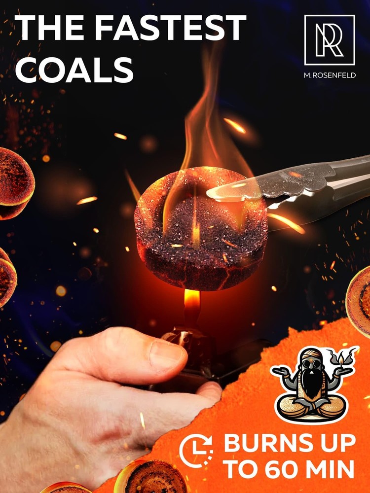 Charcoal Discs to Burn Incense - 60 pcs 60 Discs, 60