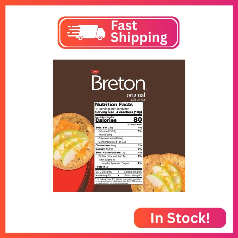 Breton Original Crackers 7 Ounce Pack of 3