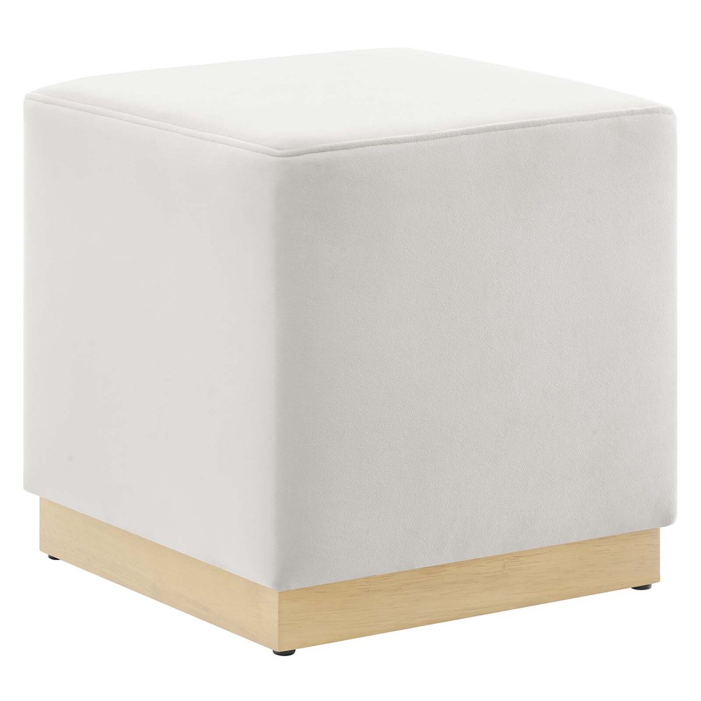 Modway 17" Square Performance Velvet Upholstered Ottoman