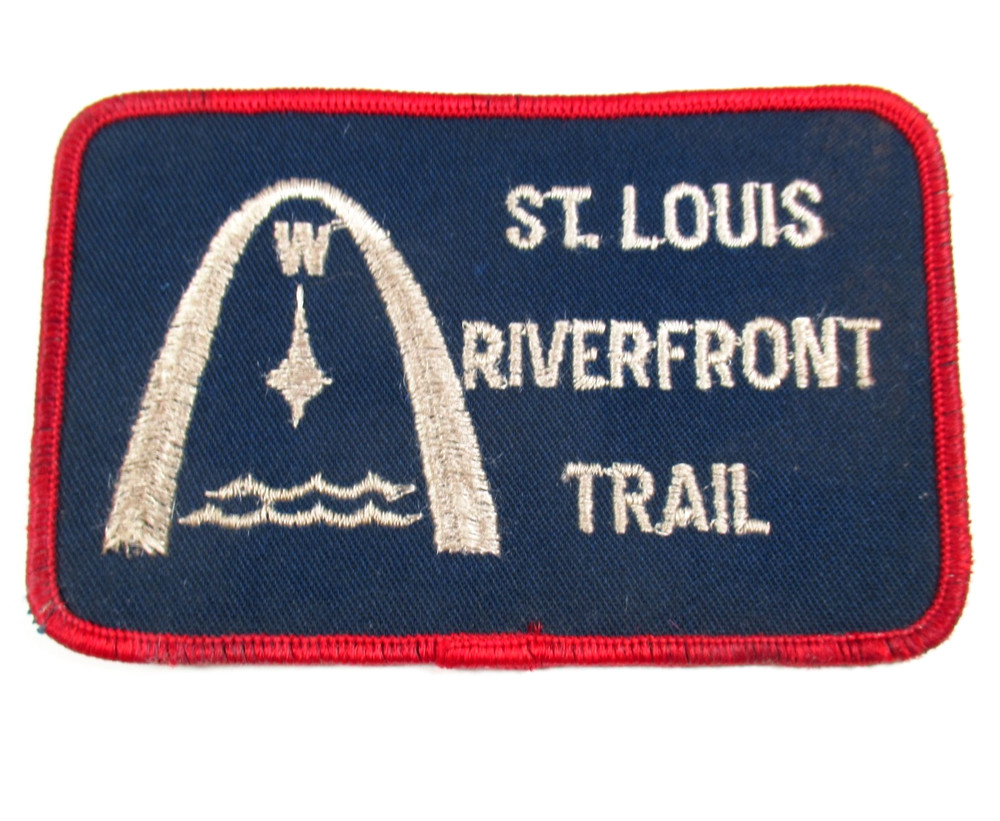 St Louis Riverfront Trail Patch Arch Embroidered Vintage Sew On