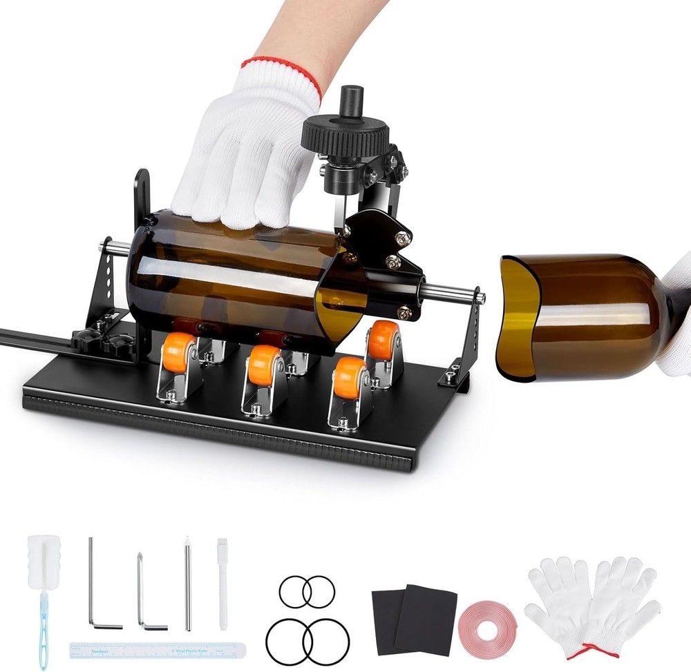 Adjustable Glass Bottle Cutter for Art Projects – Complete DIY Accessory Set