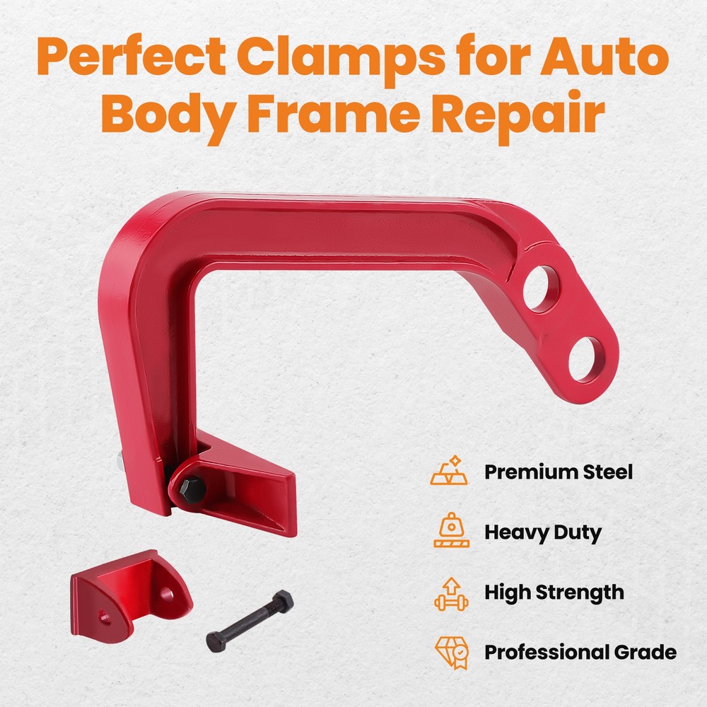 6 TON Auto Body Frame Jumbo Deep Hook Clamp Fast Hook Up Chassis Dent Puller 19"