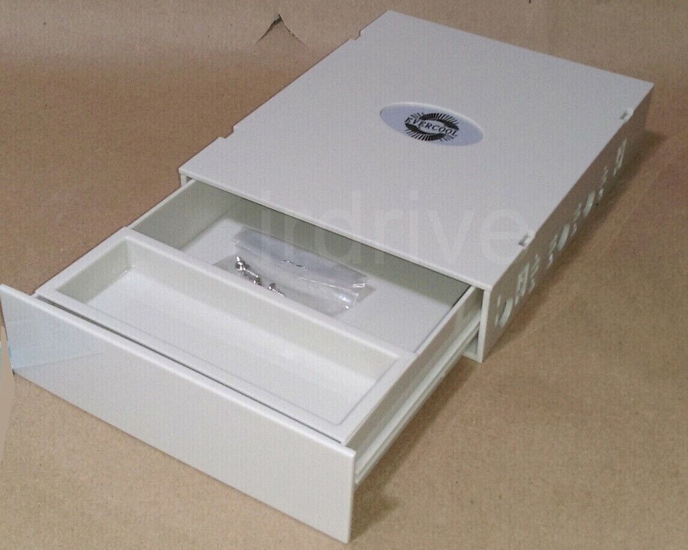 Evercool Desktop PC Case 5.25" Drive Bay Beige Panel Storage Drawer BOX-MK-WH