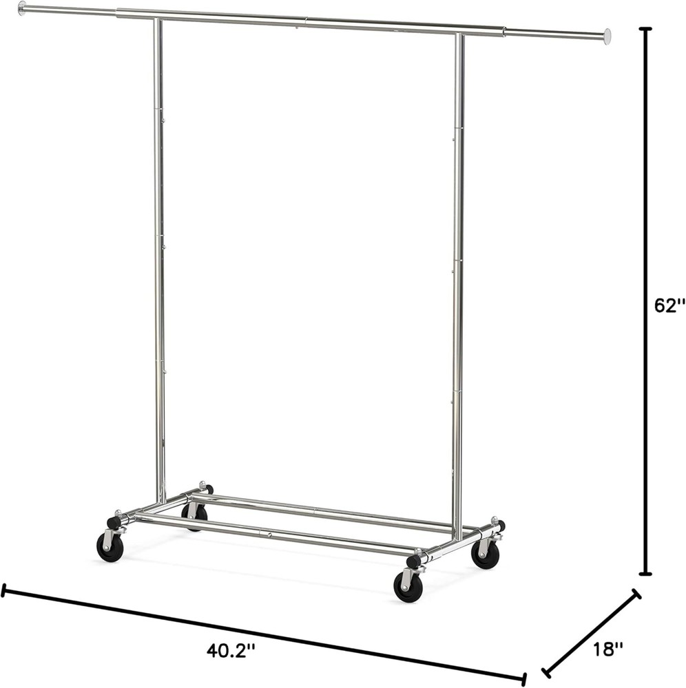 Heavy Duty Garment Rack, Chrome Plated
