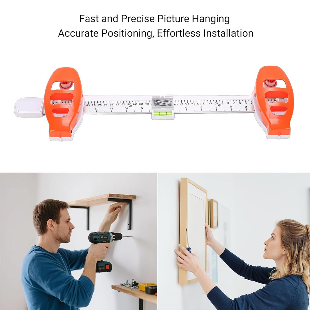 Picture Hanging Level Tool, Frame Positioning Tool with Built in Level for Accur