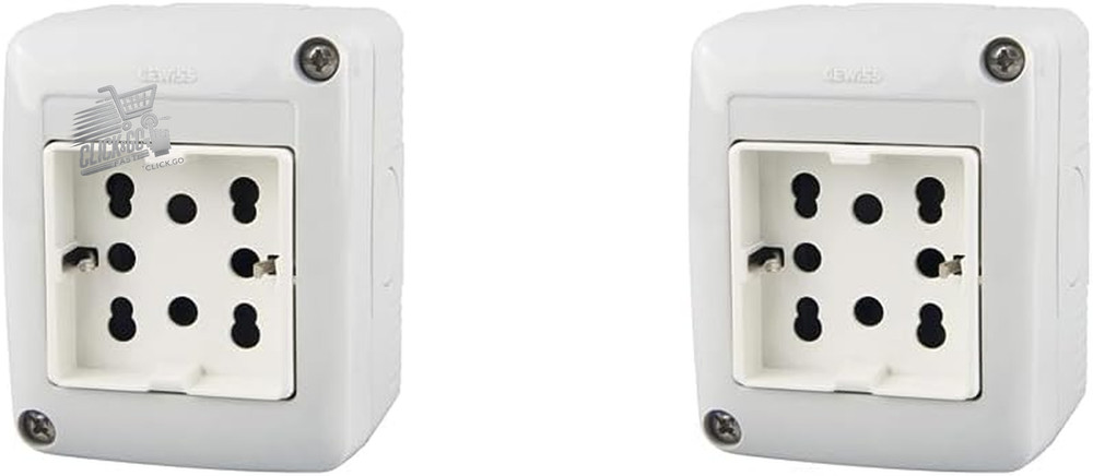 4B.IP40.H21 Multistandard Socket 1 Schuko + 2 Two-step in IP 40 container, Grey