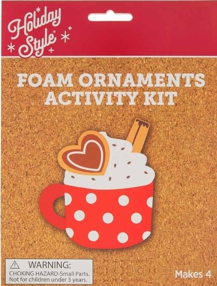 Holiday Style Foam Ornaments Activity Kit Set
