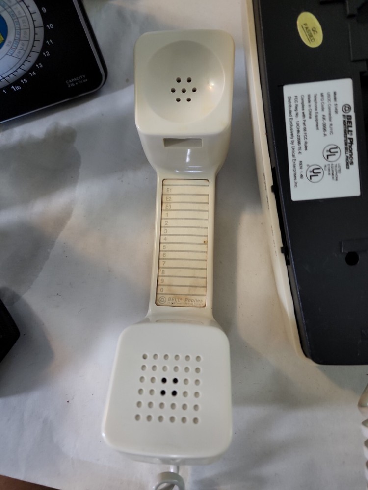 Bell Phone Basic Wall Phone with Visual Ringing Indicator 2554 Style Beige 51491