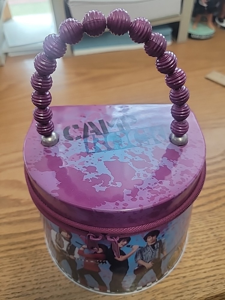 Camp Rock Tin Box Zipper Closure Disney