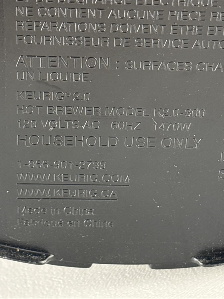 KEURIG K2.0 300 Programmable Coffee Maker Touch Display TESTED
