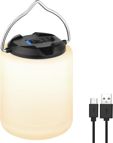 LED Camping Lantern, Rechargeable Light, 4 Modes Outdoor Black