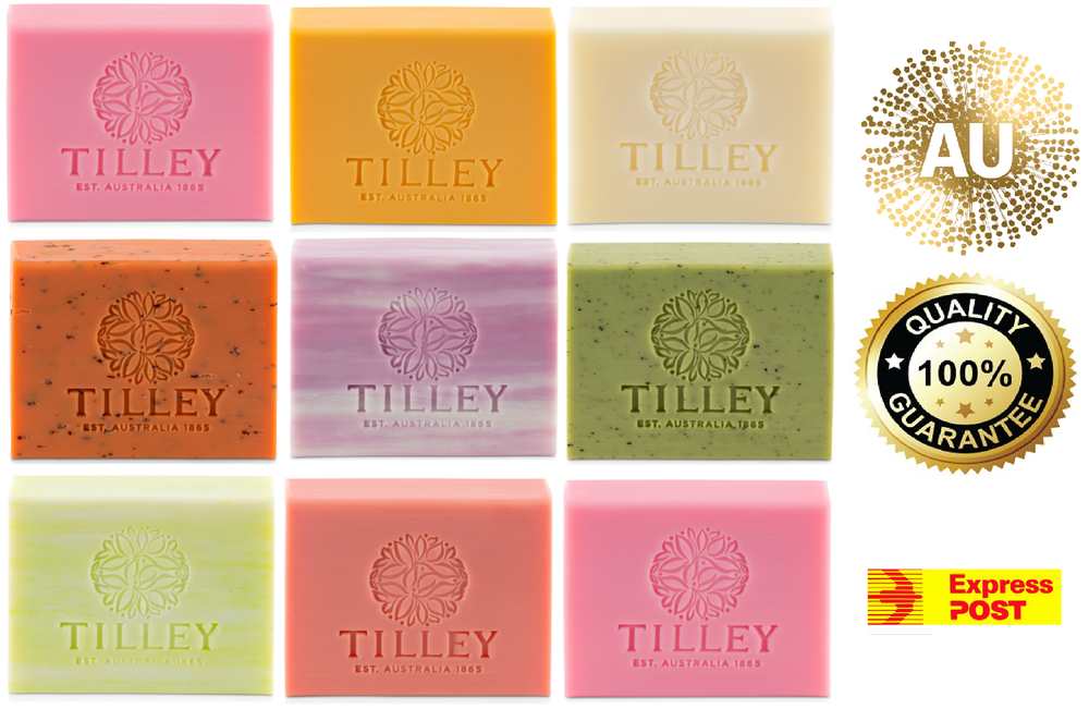 TILLEY VEGETABLE SOAP 100GM BARS - ROUGH CUT - NO MINIMUM BUY - EXP POST*