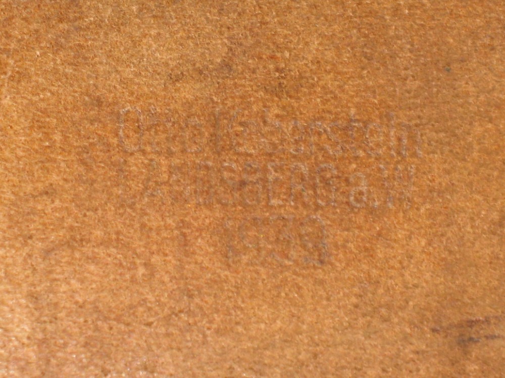 WW 11 War German Map Case Makers Name Printed Extra Nice Original Condition