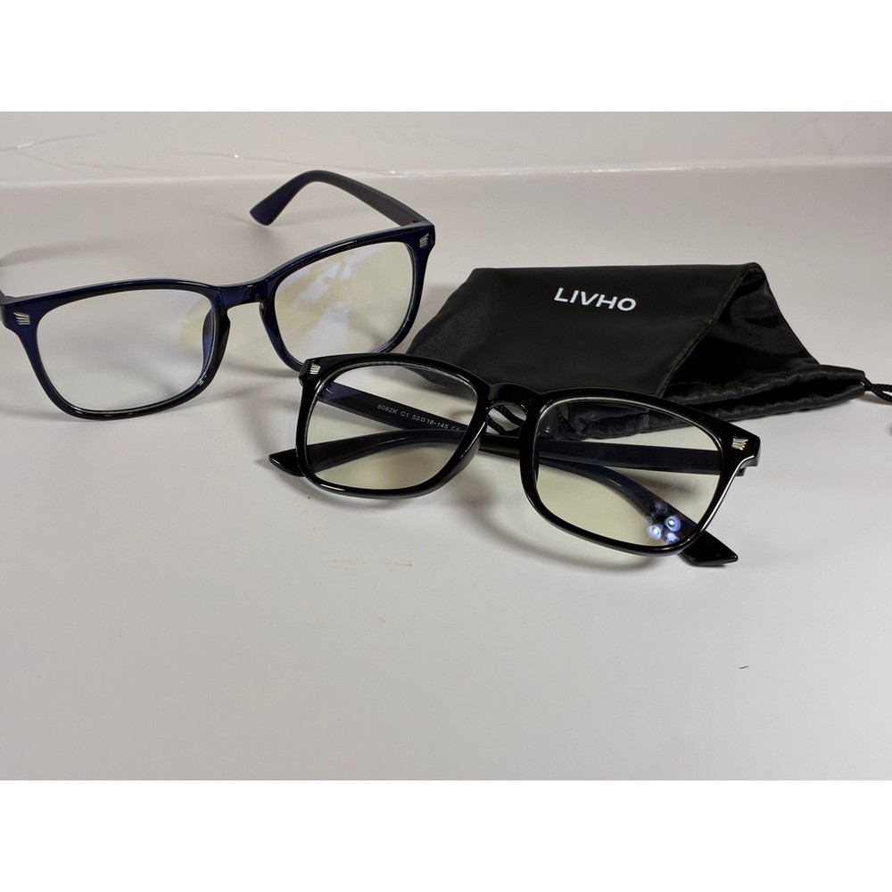 LIVHO Blue Light Blocking Glasses 2 Pack Computer Glasses