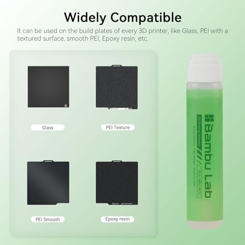 2PCS 3D Printer Adhesive Glue Compatible with Bambu Lab,Strong Grip Reduce