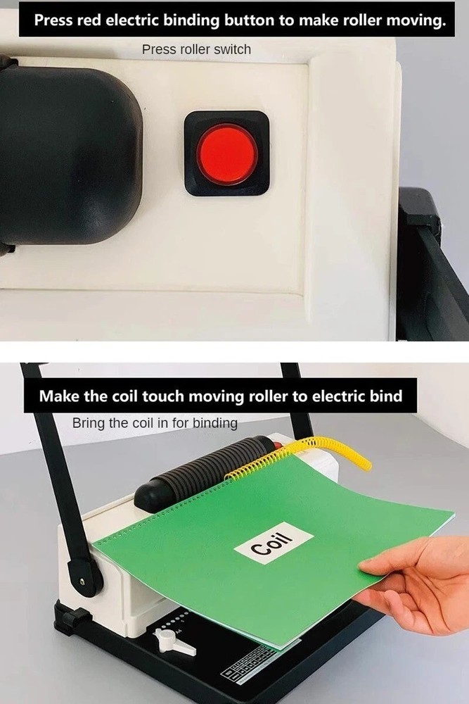 A4 Electric Single Coil Binding Machine Laptop Punch Binding Machine For Office