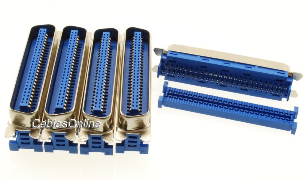5-Pack Centronics 50-Pin IDC Type Male CN50 Crimp Connector for Ribbon Cable