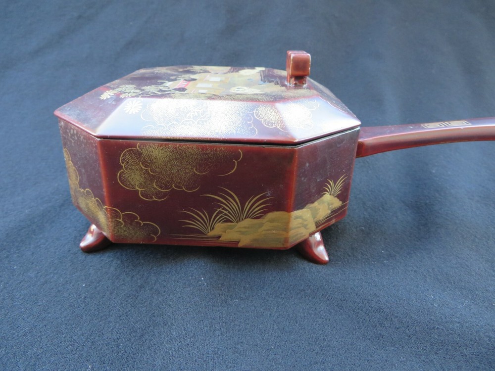 Maruni Japanese laquerware handled box Occupied Japan