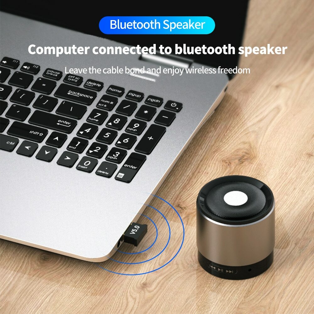 2pcs Wireless USB Bluetooth 5.0 Adapter Transmitter Receiver Audio Adapter PC