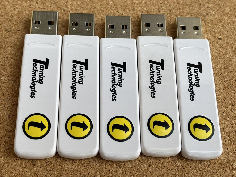 5 TURNING TECHNOLOGIES RRRF-04 USB RF RECEIVER FOR RF AND NXT CLICKER SYSTEMS