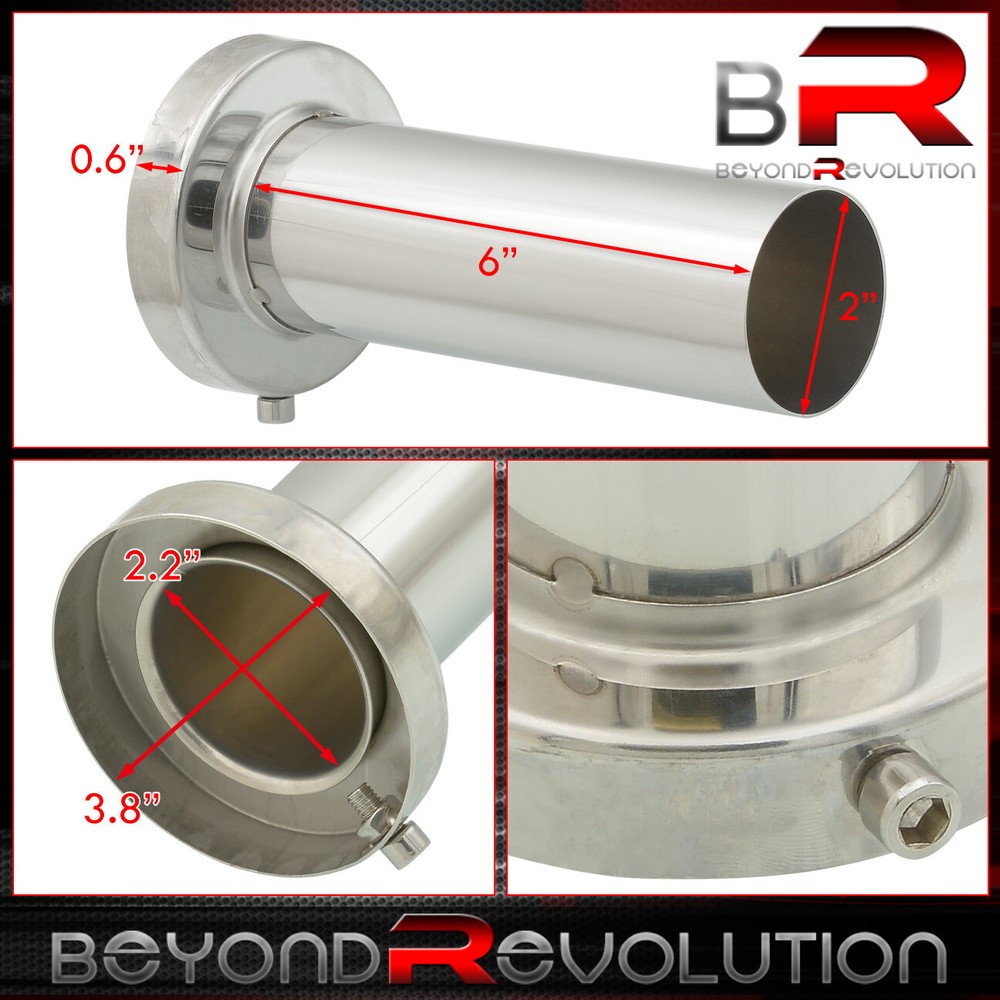 Universal Removable DB Silencer Insert 2" Inlet 4" Catback Exhaust Muffler Tips