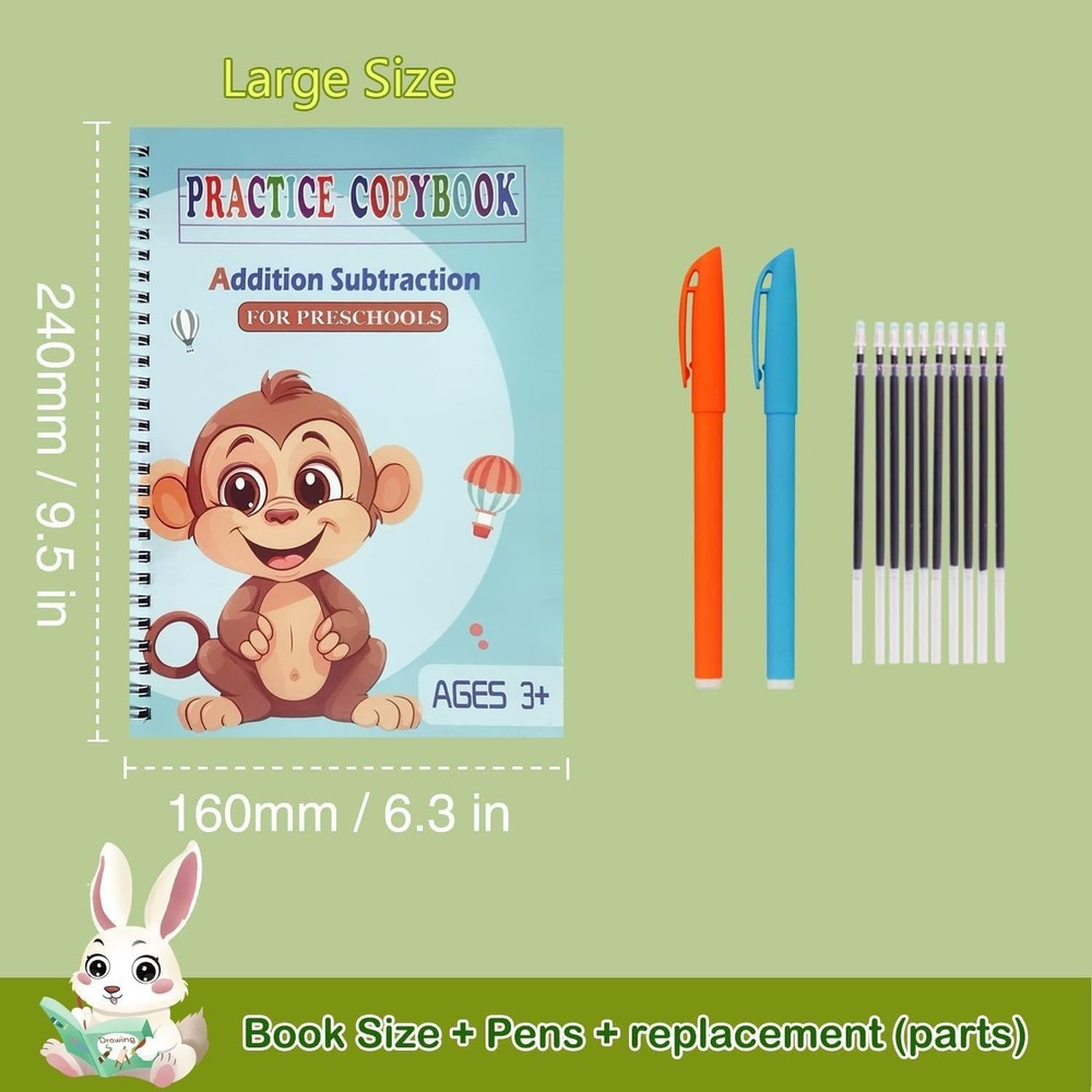 Reusable Grooved Handwriting Workbooks,Magic Copybook,Magic Writing Practice ...