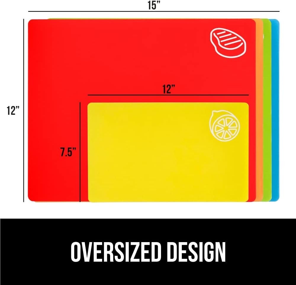 Ultimate 5-Piece BPA-Free Cutting Board Set - Flexible, Lightweight, Color-Coded