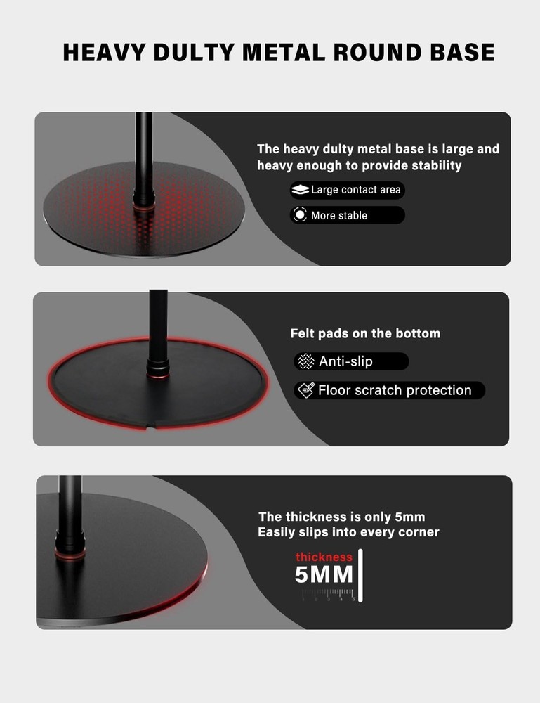 A400 Round Base Monopod Stand, 79'' Studio Light Stand with Flat Base, Alumin...