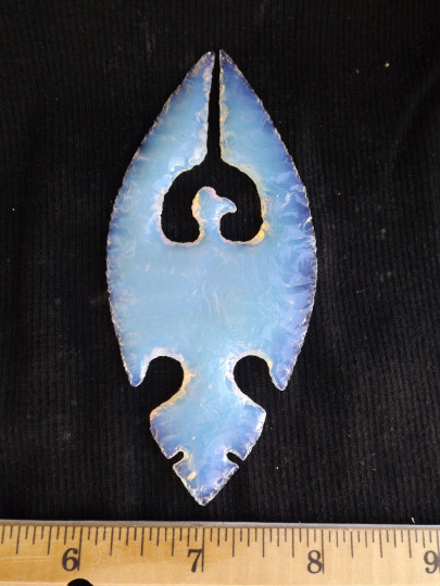 Opalite Glass Tile Chipped Block 4 Slab Flint Knapping Cab 2# Sm.