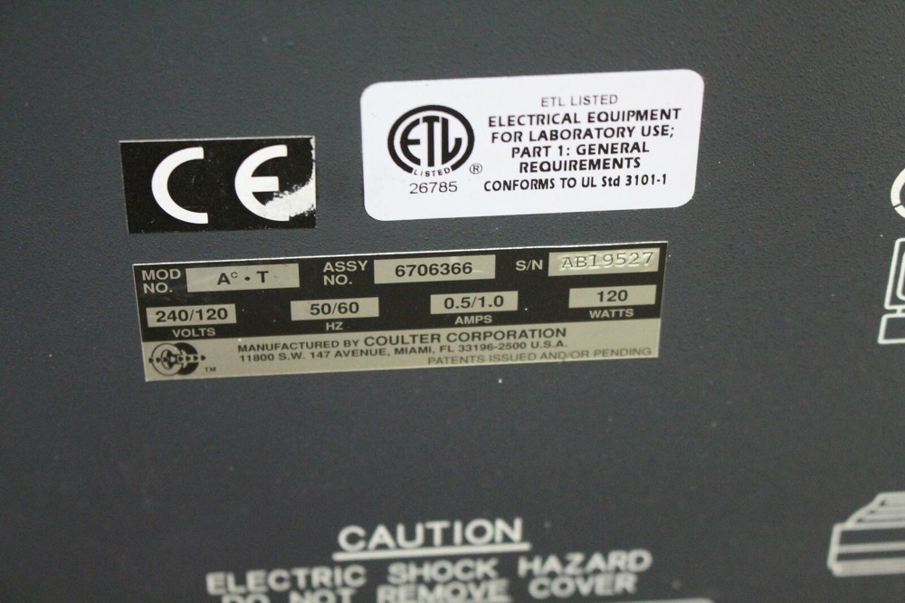 Beckman Coulter AC-T DIFF Hematology Analyzer