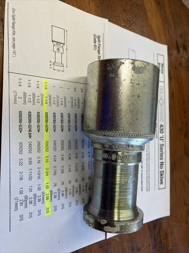 43020U-G20 Eaton Hose End Code 61 flange straight