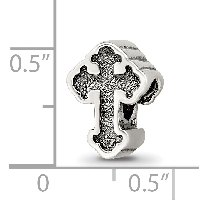 Silver Reflections Budded Cross Bead QRS1292