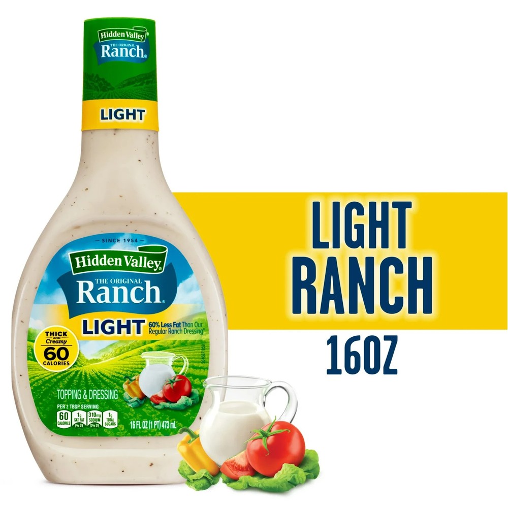 ( 2 Pack ) Hidden Valley Topping & Dressing, The Original Ranch, Light 16 Fl Oz