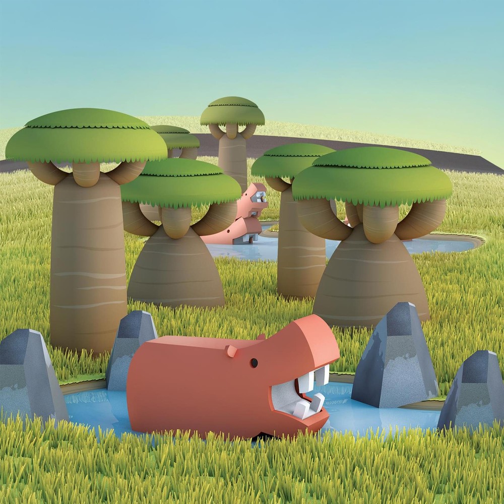 Animal Hippo Magnetic Puzzle Toy