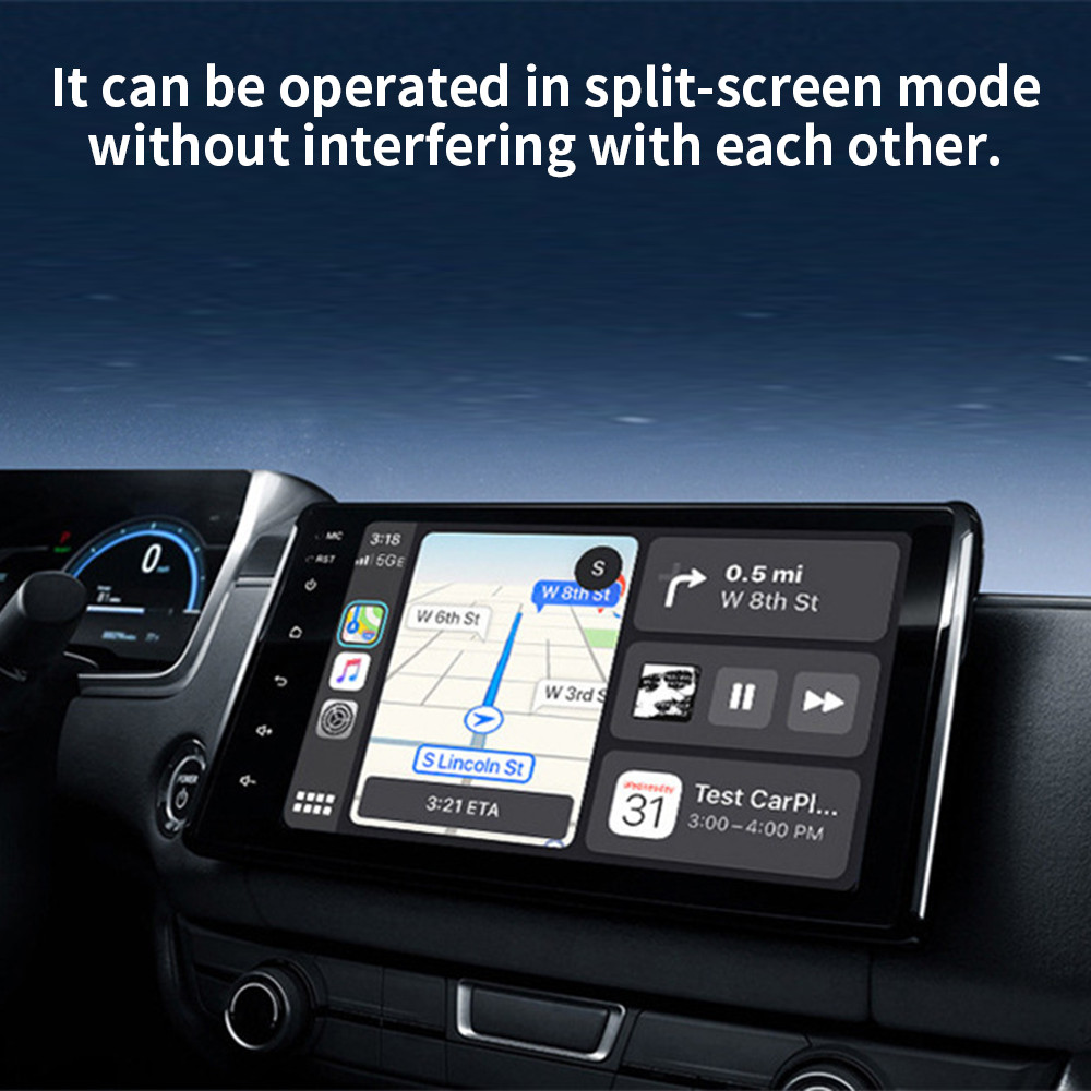 Wireless CarPlay Adapter for Apple iPhone & Android Auto USB Adapter Plug & Play