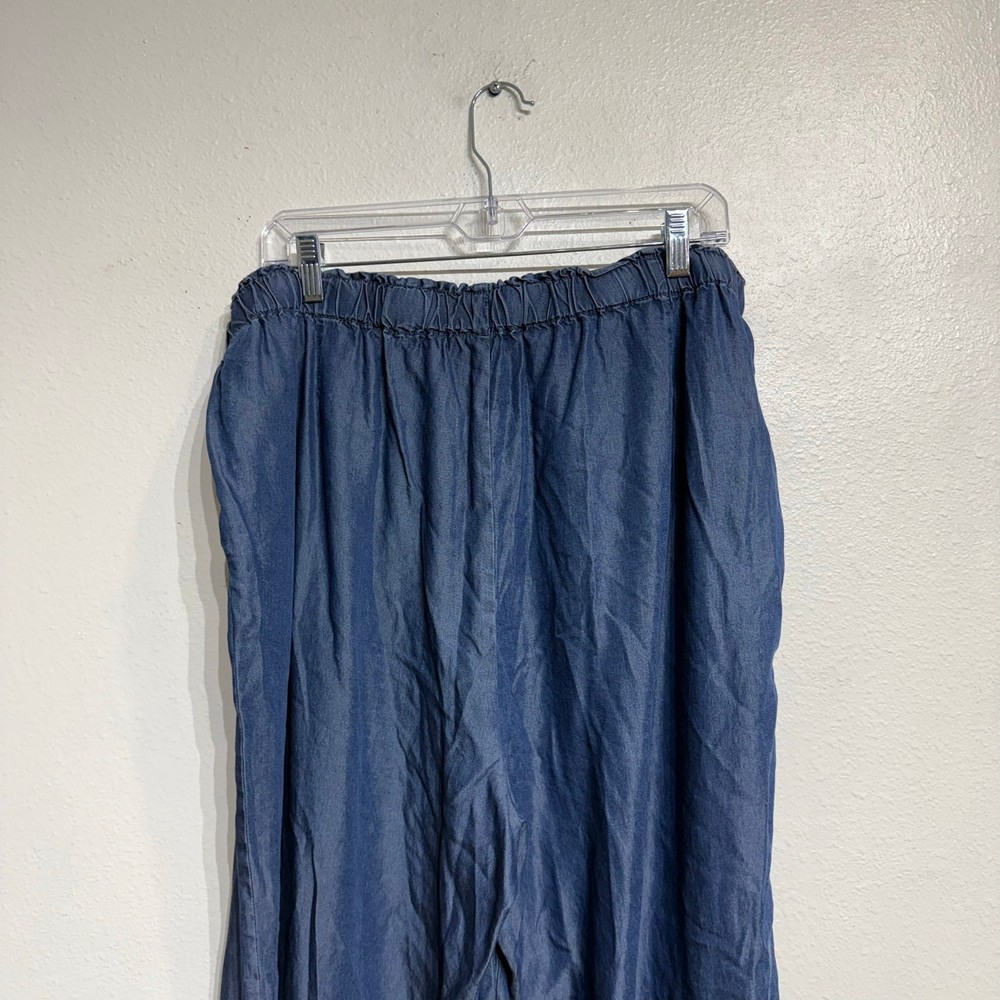 Bar III Blue Medium Wash Chambray High Rise Pull On Pants Sz 2X NWT