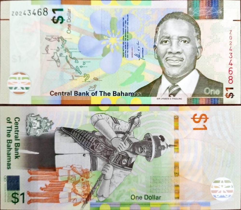 Bahamas 1 Dollar  2017 Z Replacement  UNC