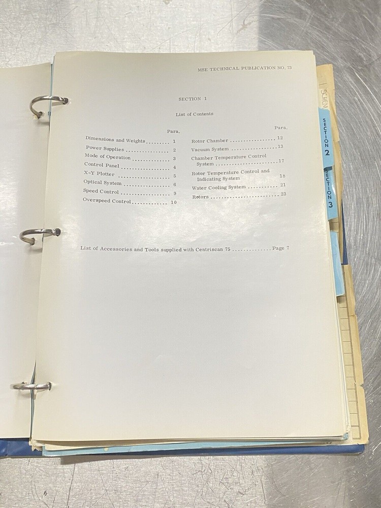 MSE Centriscan 75 Ultra Centrifuge -Users Guide /Service Manual / Book