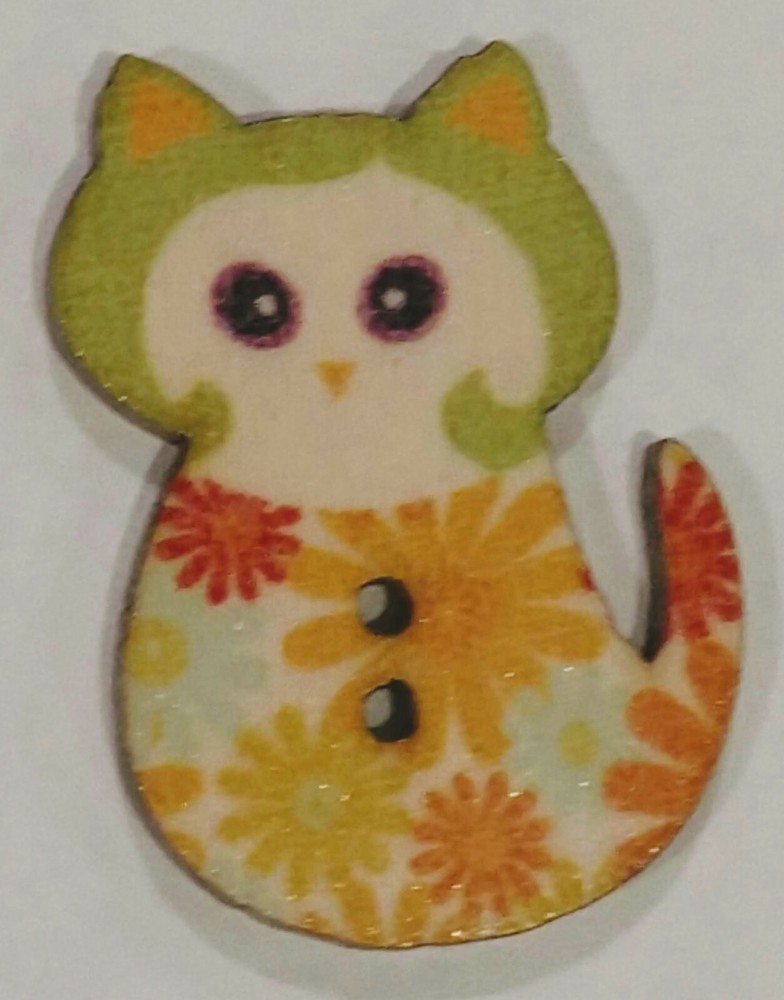 Handmade Needle Minder Keeper Cross Stitch Cat