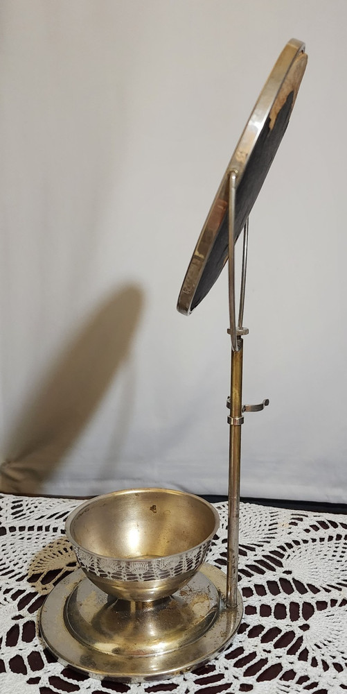 Vintage Shaving Stand Beveled Mirror