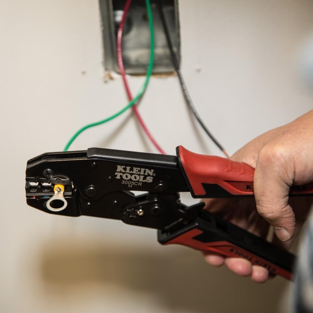 Versatile Electrical Tool Kit: Automatic Wire Stripper & Ratcheting Crimper Duo