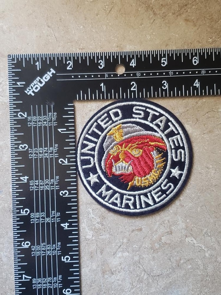 VINTAGE USMC BULLDOG PATCH  3 1/2"