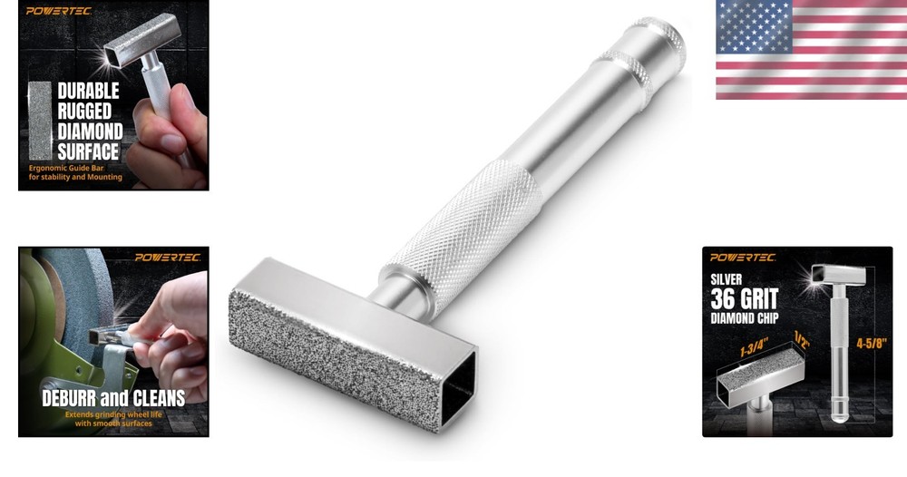 Compact Diamond Dressing Tool for Bench Grinders - 7" Long, Ergonomic Design