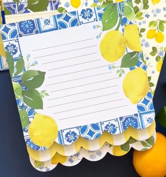 Heatherlee Chan Lemon Theme Layered Notepad 6x7”