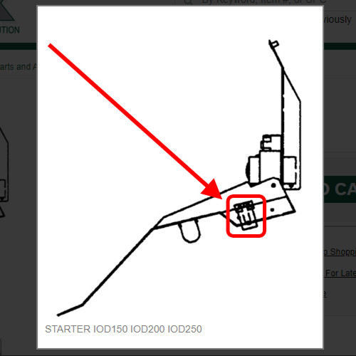 STARTER IOD150 IOD200 IOD250 #1011342-31