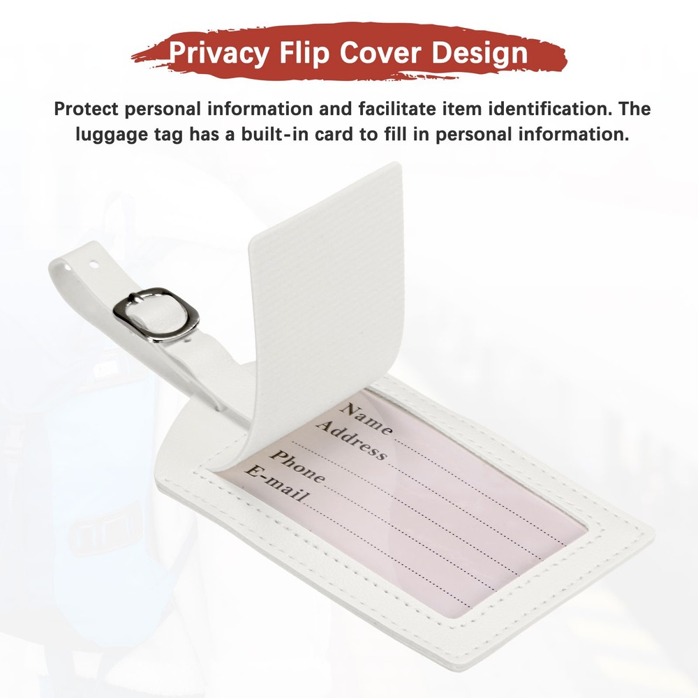 Initial Luggage Tags for Suitcases [2PCS] - Bag Tags - [Letter N]